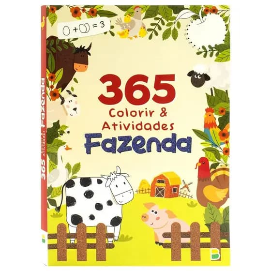 Livro 365 Vida na Fazenda - Colorir & Atividades - Todo Livro