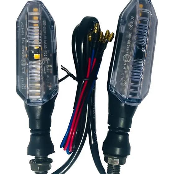 Par Pisca Led Moto Universal Modelo Cb Twister - 2 em 1 Normal e Sequencial LOJAAGORA
