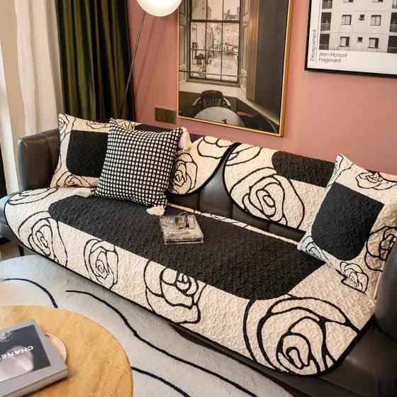 Simples moda ins estilo rosa resistente à sujeira sofá almofada High-End personalidade canto redondo sofá almofada antid
