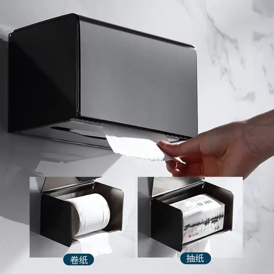 304 suporte de tecido de aço inoxidável caixa de tecido rolo de papel higiênico caixa de papel higiênico caixa de papel