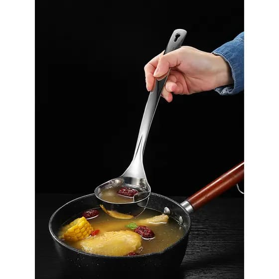 Colher separadora de graxa de aço inoxidável 304, filtro de óleo de drenagem, filtro de óleo, ferramenta útil, colher de
