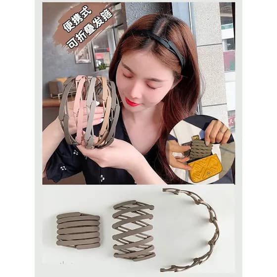 Retrátil portátil Hairpin viagem para fora plástico bandana invisível acessórios de cabelo portátil influenciador do den
