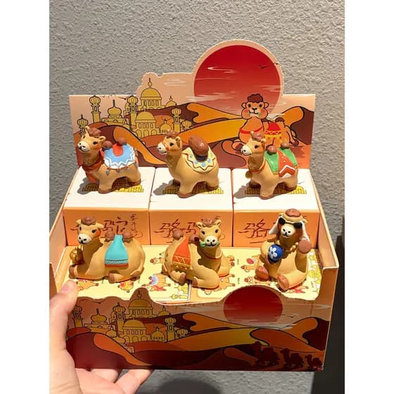 Enfeites de mesa de camelo de desenho animado, enfeites de boneca fofos, estabilização emocional, ferramenta útil, posiç
