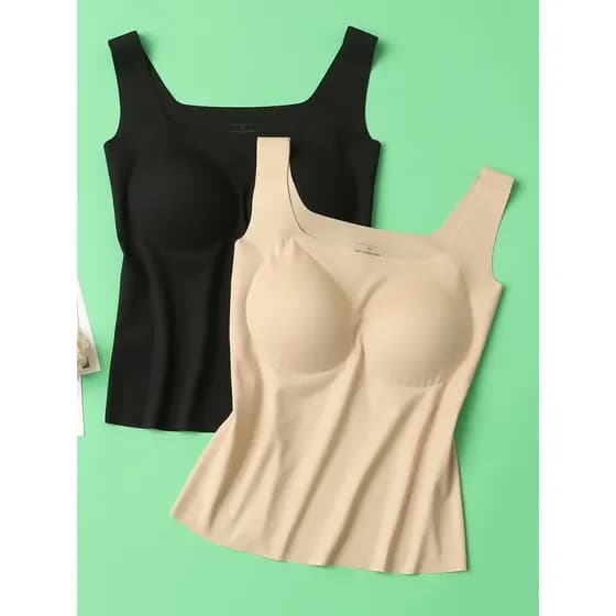 Seda amoreira seda sem desgaste roupa interior sutiã de uma peça colete feminino camiseta Bottoming interior superior Cl