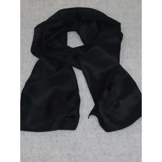 Seda Natural amoreira seda duplo Crepe estilo puro fosco preto longo/quadrado cachecol xale cachecol de seda Unisex