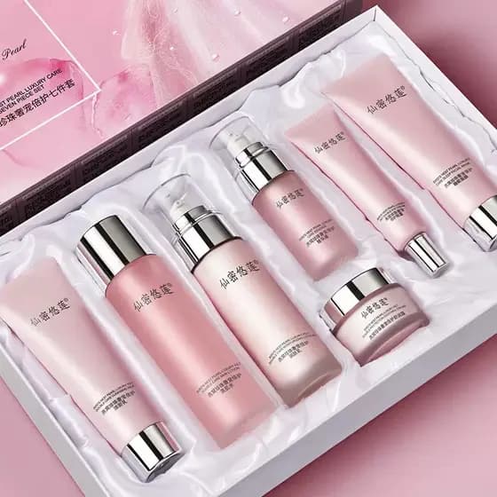 Conjunto de produtos de cuidados com a pele caixa conjunto de 7 peças Xianmi Youlian ninho de pássaro pérola planta hidr