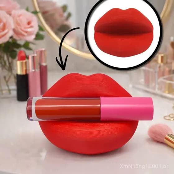 Decoracao Lip Boca para Penteadeira Suporte de Batom Lip Gloss Lip Holder Organizador Maquiagem
