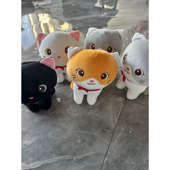 Bonito simulação macia gatinho brinquedo de pelúcia crianças presente boneca