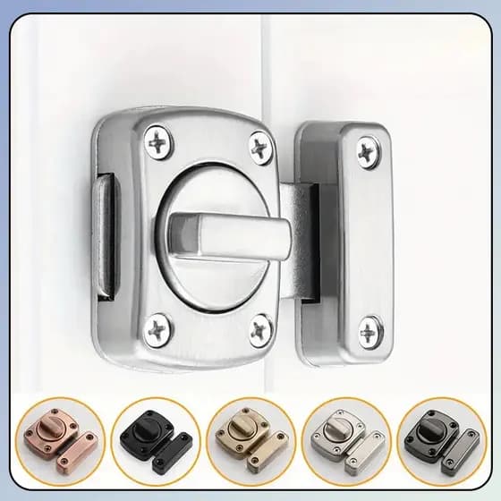 Fechadura Antirroubo de Liga de Zinco para Portas de Aço Inox - Trava de Segurança com Instalação Simples