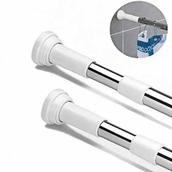 Varão Extensível Cortina Pia de Cozinha, Cortina Box Banheiro, Cortina de Porta Retrátil e Ajustavel-SSG2