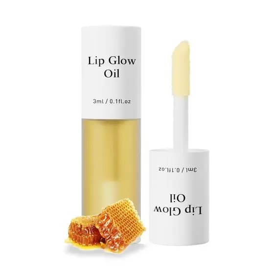Óleo Labial Brilhante, Óleo Labial Hidratante Não Pegajoso para Brilho de Vidro, Brilho Labial Hidratante com Sabor de F