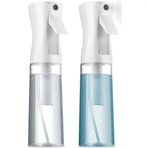 2 Frascos de Pulverização Contínua - Pulverizador de Névoa Ultrafina | Garrafa de Spray de Água para Cabelo | Frascos de
