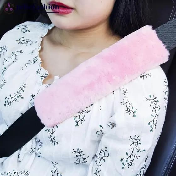 JULIEFASHION 2 Peças Almofada De Ombro Para Cinto De Segurança De Carro Confortável Dirigir Veículo Macio Pelúcia Automá