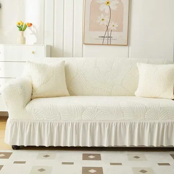 Capa de sofá estilo creme, toalha de pano, quatro estações, Universal, 5, novo, com tudo incluído, antiderrapante, em li