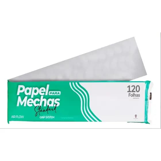 Papel Para Mechas 120 Folhas Profissional Cabeleireiro Descoloração Luzes Reflexos Fixação Segura Uso Salão Beleza