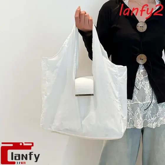 LANFY Mini Sacola De Chaveiro , Compras Dobrável Ecológica Reutilizável , Bolsa Expansível Para