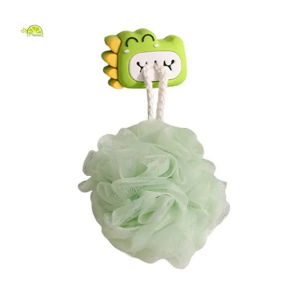 Storage Holder Wall Dinosaur Towel Waterproof Strong Adhesive Clip – Durable Moisture-proof Free Punching Rack for Bat