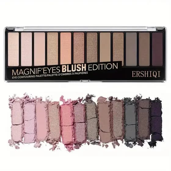 Exclusivo ErshiQI12 Cor Sombra Perolada Fosca Fina Flash Sombra Super Quente Paleta de Sombras M5YQ