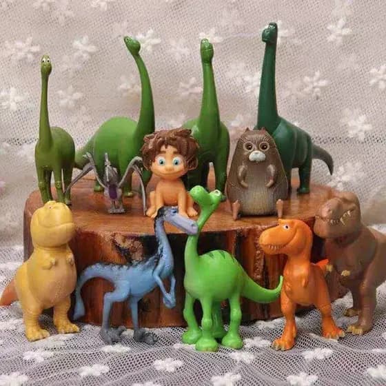 12 peças de brinquedo de dinossauro O Bom Arlo, esporte, Bada, boneca de decoração de bolo Ramsi