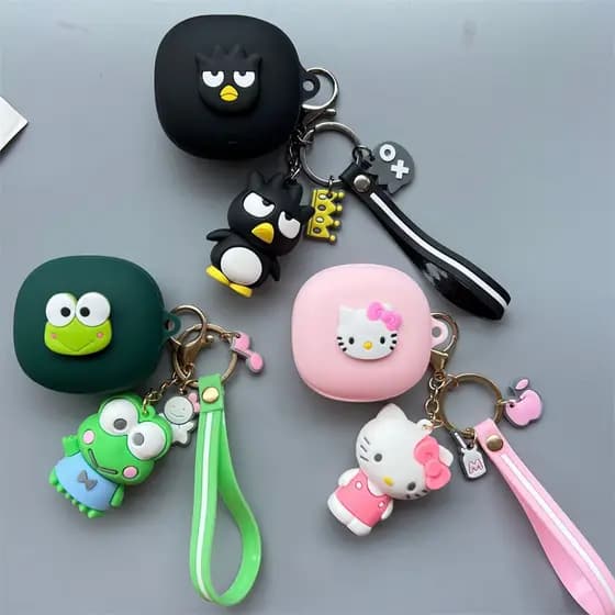 Capa Protetora para Fones de Ouvido Samsung Galaxy Buds 2/Buds2 pro/live FE, com Chaveiro IWVO