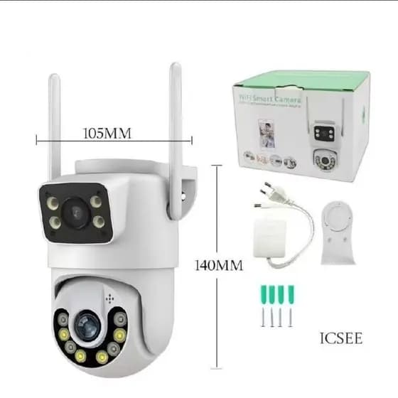 Câmera De Segurança a Prova de água Lente Dupla APP ICSEE IP66 Camera IP WiFi 360 ming