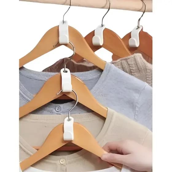Kit 40 A 50 Ganchos Extensor De Cabide Roupas Conector Organizador