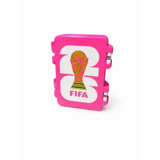 Caixa Porta Figurinhas ROSA Copa do Mundo Case Estojo Organizador Com 2 Divisórias