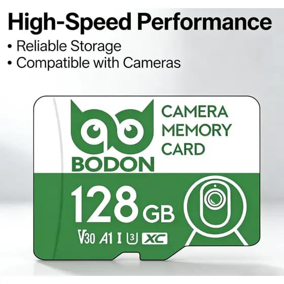 Cartão De Memória Micro SD BODON 128GB V30 U3 Original , Adequado Para Monitoramento De Vídeos , Câmeras De Painel , sma