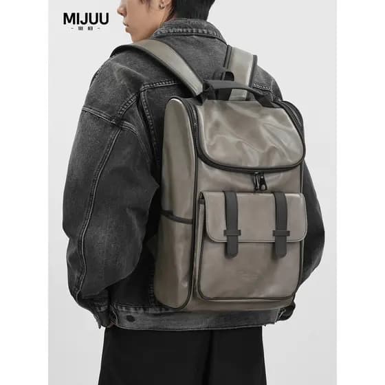 Procurando mochila antiga masculina Commuter negócios High-End sentimento 53cm computador mochila viagem grande capacida
