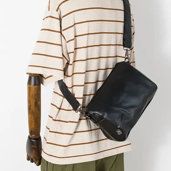 Japonês Casual simples masculino juventude bolsa de ombro couro moda tendência Retro saco do mensageiro grande capacidad