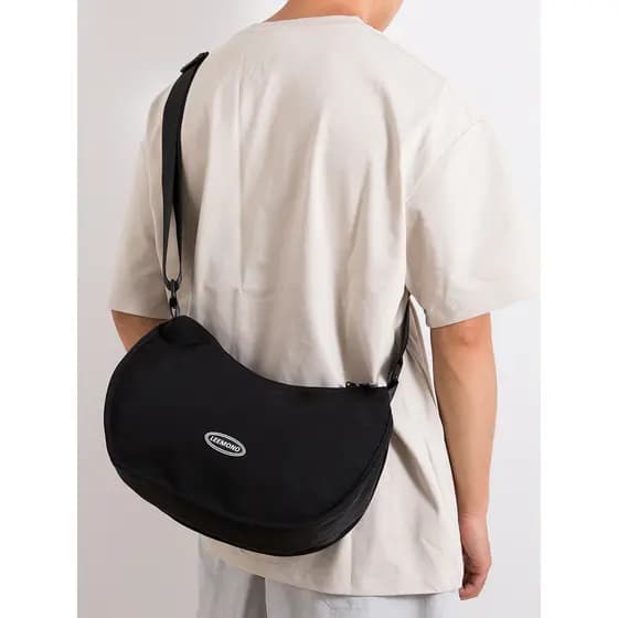 Versão coreana moda masculina feminina bolsa de ombro Casual All-Match bolinho saco simples estilo unissex saco do mensa