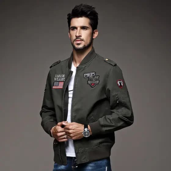 Primavera jaqueta masculina primavera outono uniforme uniforme militar jaqueta fina masculina versão coreana uniforme de