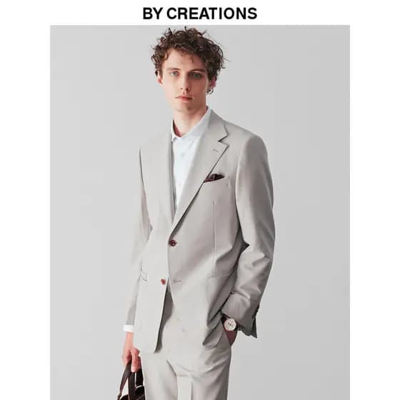 Terno de mistura de lã cipreste terno masculino fácil cuidado Retro negócios Casual vestido formal terno de negócios ter