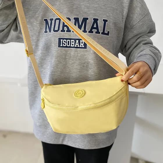 Multi-camada de grande capacidade saco do mensageiro feminino moda na moda à prova dwaterproof água saco de peito do tel