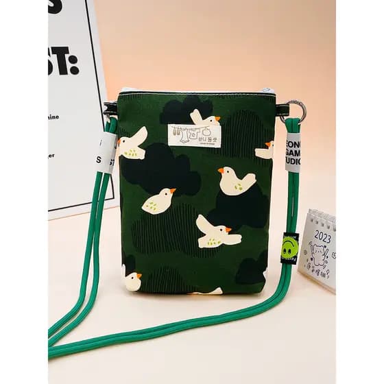 Bolsa para celular feminina, bolsa mensageiro 2025, novo estilo, bolsa de lona para caminhada, Mini bolsa pequena para e