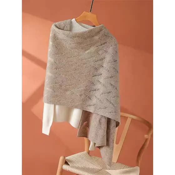 Outono inverno novo estilo 100 cachecol de lã pura feminino High-End moda tricô All-Match grande cachecol quente caxemir