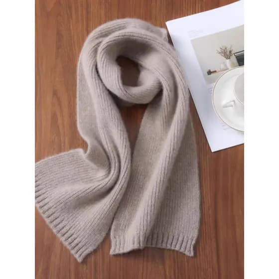 Lenço de lã feminino outono inverno novo estilo versão coreana All-Match lã malha quente longo cachecol xale