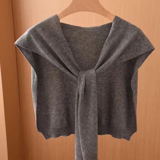 Lã de malha pequeno xale feminino atado Cashmere cachecol capa ar condicionado quarto manter quente correspondência ombr