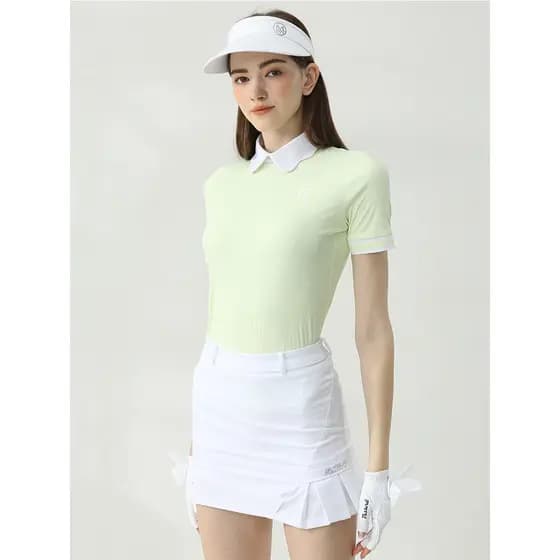 Golfe de manga curta feminina verão saia terno roupas de tênis feminino roupas femininas de golfe magro-ajuste topo cami