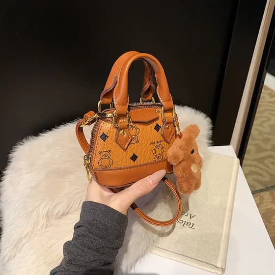 Versão coreana crianças saco do mensageiro menina moda outono inverno saco de concha princesa menina bolsa acessórios de