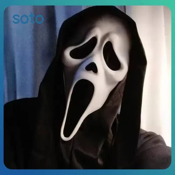 Máscara De Látex SOTO Scream Ghostface, Máscara De Horror Para Cabeça Inteira, Fantasia De Cosplay, Filme De
