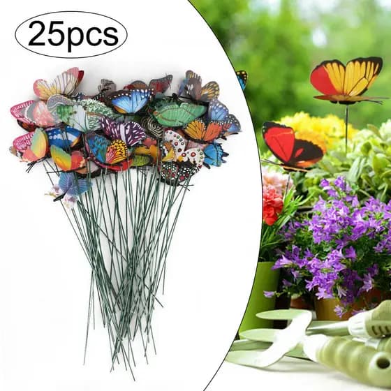 Decoração Criativa De Jardim Borboleta 25 Peças 3D Tridimensional PVC Ao Ar Livre