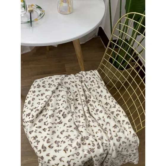 INS estilo leopardo impressão série flanela verão ar condicionado cobertor escritório Nap lazer cobertor estudante capa