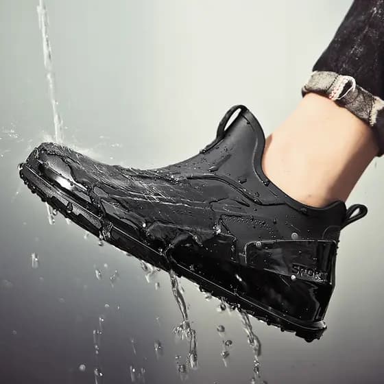 Botas de chuva masculinas 2026 novo estilo verão antiderrapante Takeaway impermeável baixo-topo botas de chuva de pesca