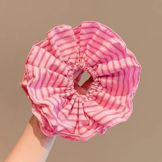 Crianças corda de cabelo Xiaoxiang estilo dupla camada plissado Scrunchy laço de cabelo meninas gravata de borracha de c