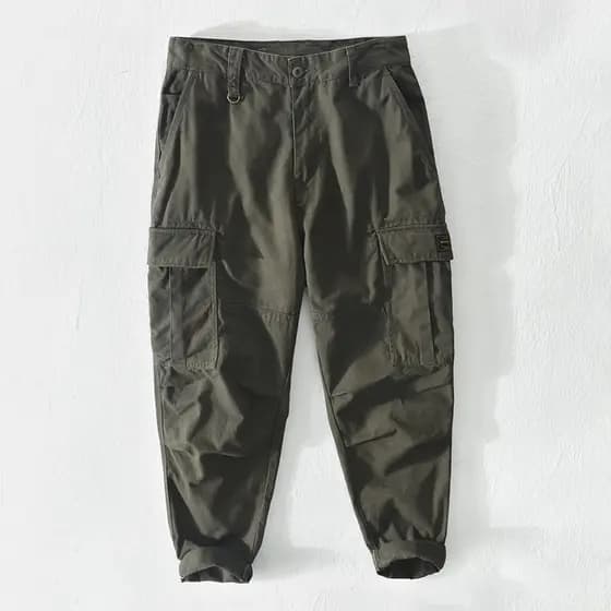 Ami cáqui outono calças casuais masculinas puro algodão solto macacão reto na moda All-Match outono inverno calças mascu