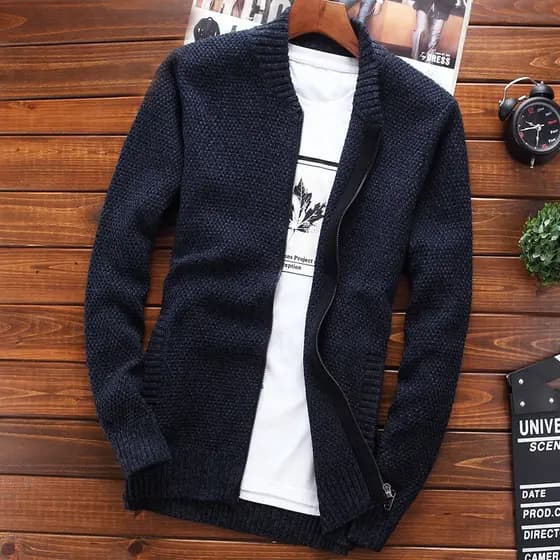 PPOK Outono Novo Estilo Coreano Casual Suéter Cardigan Zíper Moda Malhas Casual Top Jaqueta Juvenil
