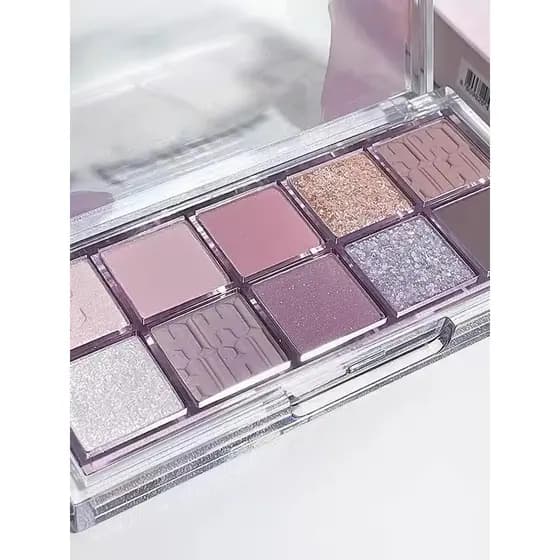 Baixo saturado frio Taro glicínia flor dez cores paleta de sombras perolado fosco cinza rosa roxo cor puro desejo maquia