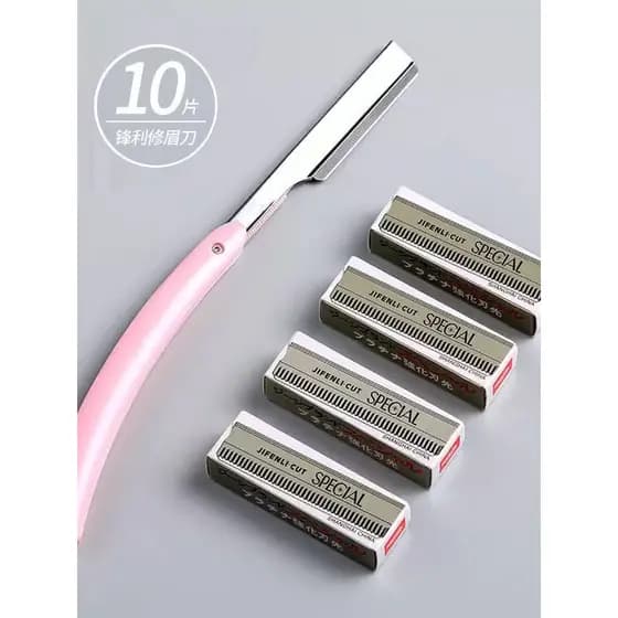Lâmina de corte de sobrancelha de segurança para iniciantes, ferramenta útil profissional de maquiagem feminina, conjunt