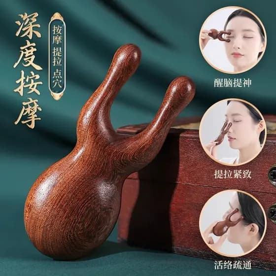 Pequeno sapo sândalo massagem pente facial olho facial meridiano dragagem ferramenta útil raspagem nariz ponte beleza na